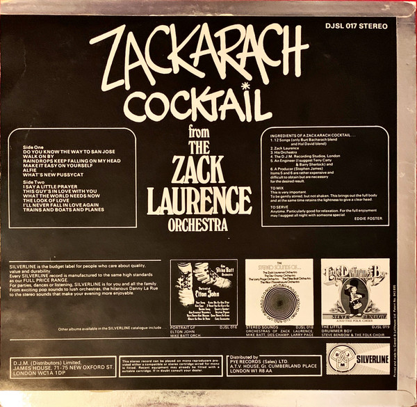 baixar álbum The Zack Laurence Orchestra - Zackarach Cocktail