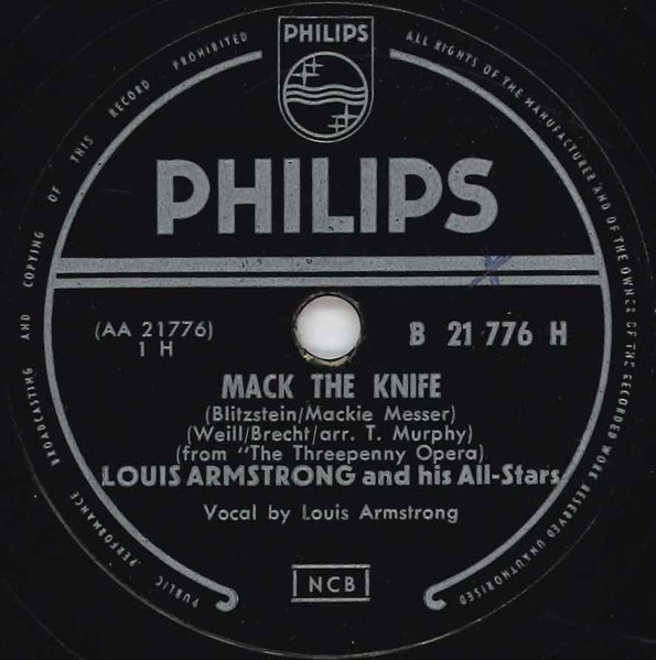 Louis Armstrong And His All-Stars – Mack The Knife / Back O'Town