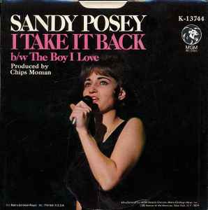 Sandy Posey - I Take It Back / The Boy I Love album cover