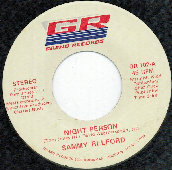 The Night People Featuring Sammy Relford – Night Person (1984 