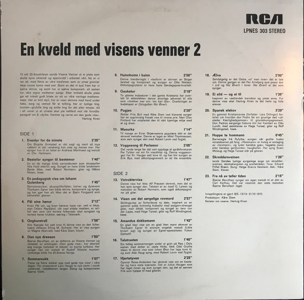 descargar álbum Various - En Kveld Med Visens Venner 2