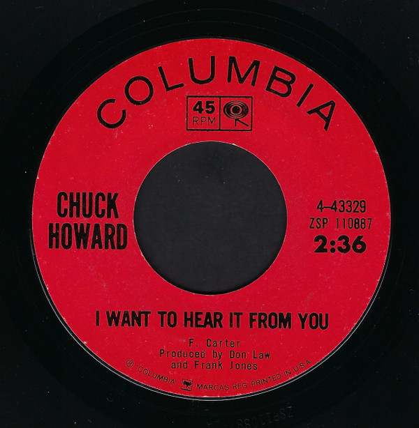 baixar álbum Chuck Howard - I Want To Hear It From You Searching For Baby