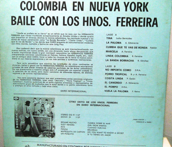 lataa albumi Los Hermanos Ferreira - Colombia En New York