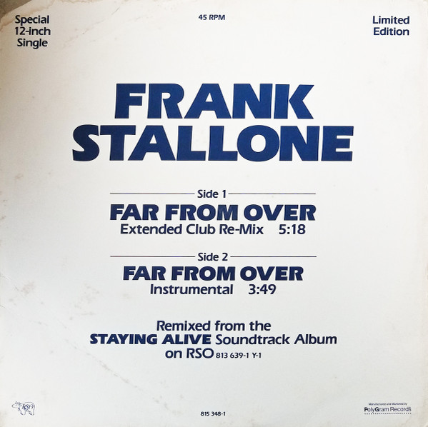 Frank Stallone – ファー・フロム・オーヴァー Far From Over (1983