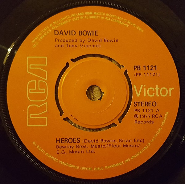 David Bowie – Heroes (1977, Vinyl) - Discogs