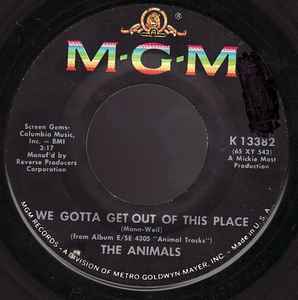 The Animals - We Gotta Get Out Of This Place album cover