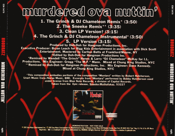 descargar álbum Hoodratz - Murdered Ova Nuttin