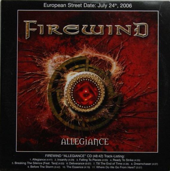 Firewind – Allegiance (2006, CD) - Discogs