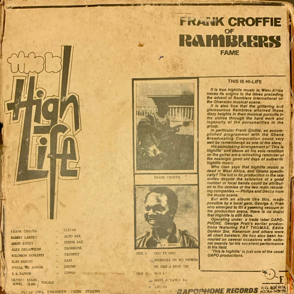 lataa albumi Frank Croffie Of Ramblers Fame - This Is Highlife Vol 2