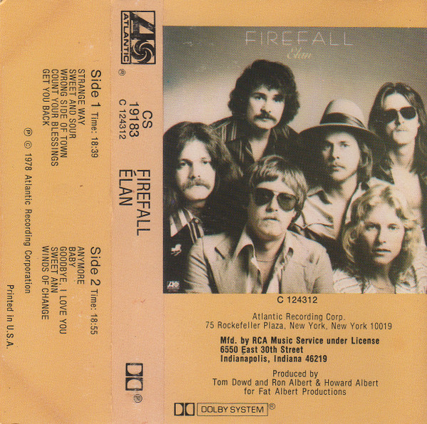Firefall ~ Elan ~ Vintage 70S Vinyl Record Album Lp Atlántico ~ 1978 SD19183 