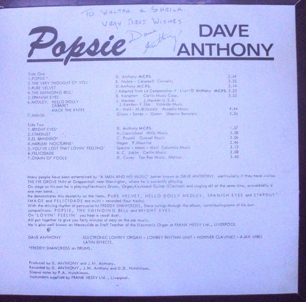 last ned album Dave Anthony - Popsie