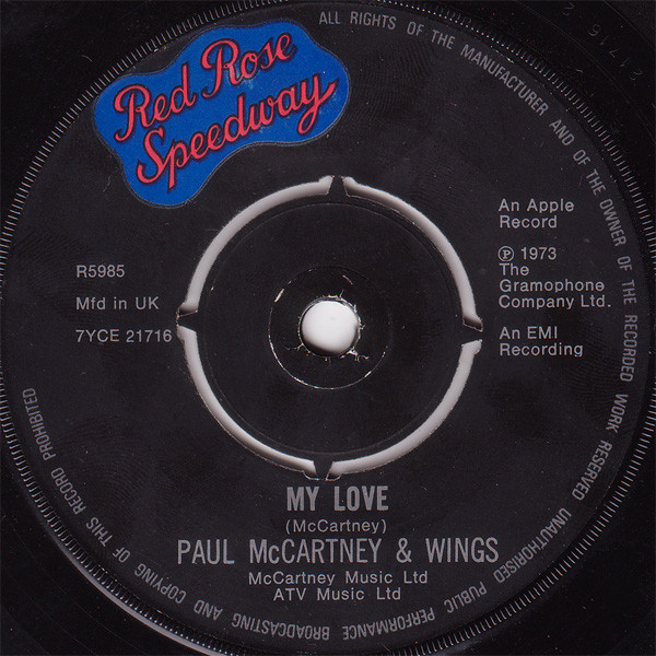Paul McCartney & Wings – My Love / The Mess (1973, Vinyl) - Discogs