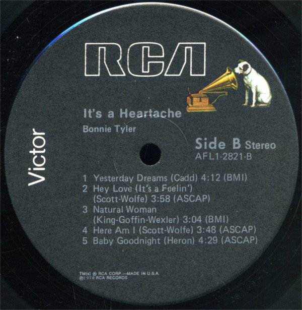 Bonnie Tyler - It's A Heartache | RCA Victor (AFL1-2821) - 4