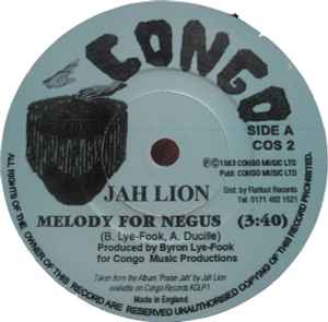 Jah Lion (4) - Melody For Negus album cover