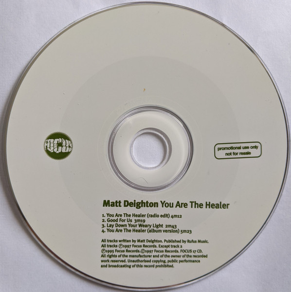 Matt Deighton – You Are The Healer (1997, CD) - Discogs