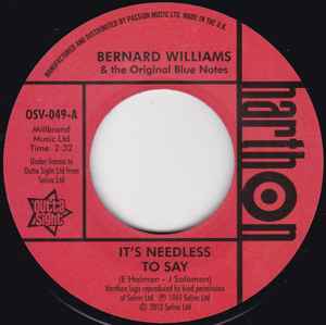 Bernie Williams - It's Needless To Say / Focused On You album cover