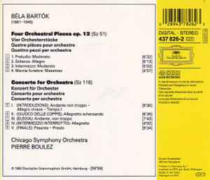 Béla Bartók - Concerto For Orchestra = Konzert Für Orchester = Concerto Pour Orchestre / 4 Orchestral Pieces = Orchesterstücke Op. 12
