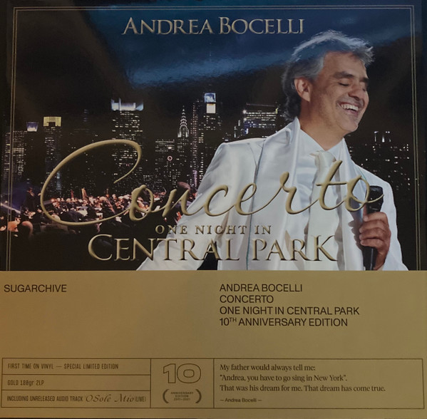 Andrea Bocelli – Concerto (One Night In Central Park) 10th Anniversary ...