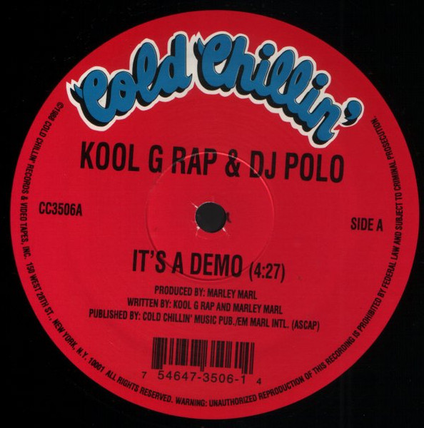 D.J. Polo & Kool G. Rap – It's A Demo (1986, Vinyl) - Discogs