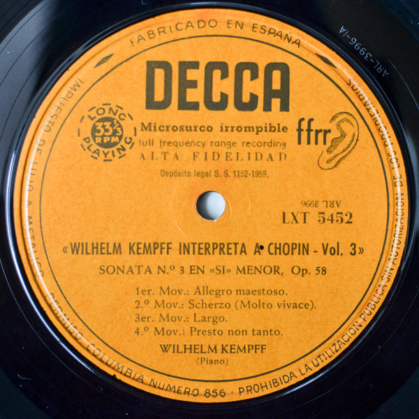 baixar álbum Chopin Kempff - Sonata Nº 2 Sonata Nº 3 Wilhelm Kempff Interpreta A Chopin Vol 3