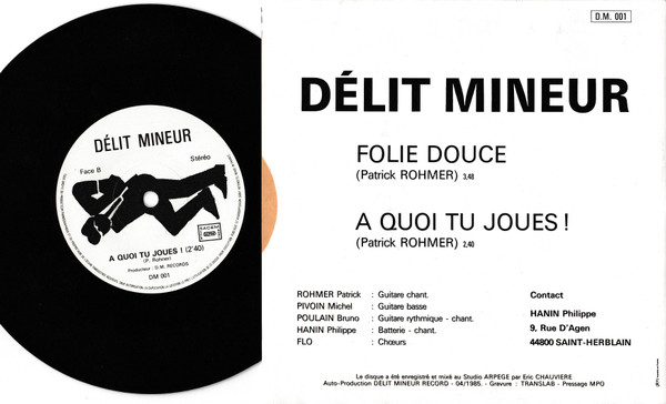 lataa albumi Délit Mineur - Folie Douce A Quoi Tu Joues