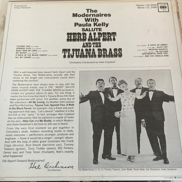 descargar álbum The Modernaires With Paula Kelly - The Modernaires With Paula Kelly Salute Herb Alpert And The Tijuana Brass