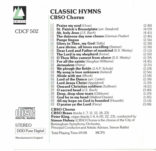 Album herunterladen CBSO Chorus, Simon Halsey - Classic Hymns