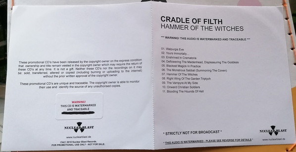 télécharger l'album Cradle Of Filth - Hammer Of The Witches