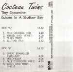 Cover of Tiny Dynamine / Echoes In A Shallow Bay, 1991, Cassette