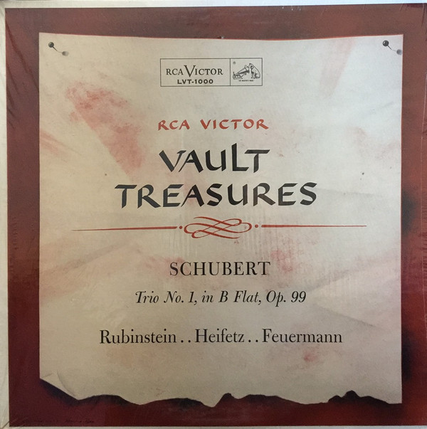 Album herunterladen Schubert Rubinstein, Heifetz, Feuermann - Trio No 1 In B Flat Op 99