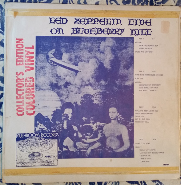 Led Zeppelin – Live On Blueberry Hill (Vinyl) - Discogs