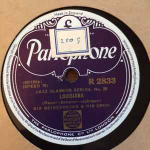 Bix Beiderbecke And His Orchestra - Margie / Louisiana album cover