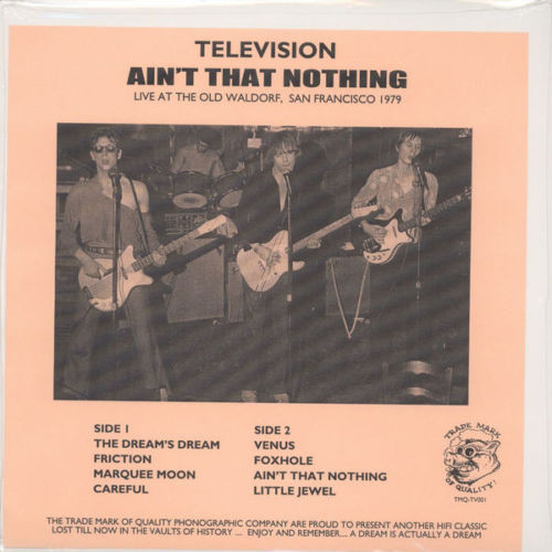 Television - Live At The Old Waldorf - San Francisco, 6/29/78