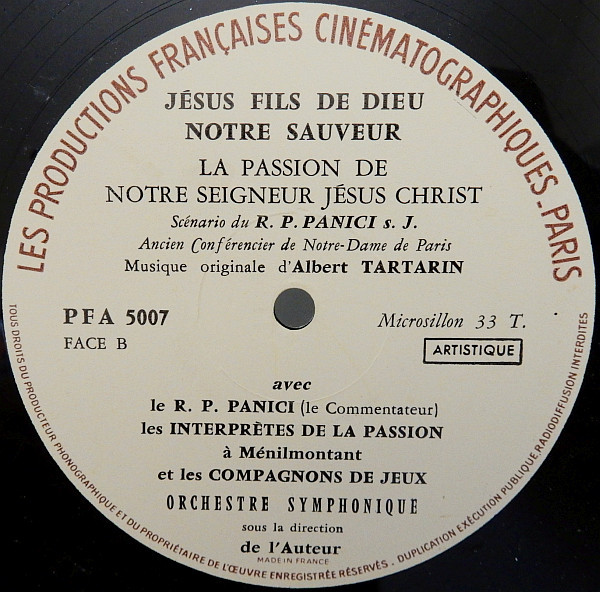 baixar álbum Albert Tartarin, RP Panici - Jésus Fils De Dieu Notre Sauveur La Passion
