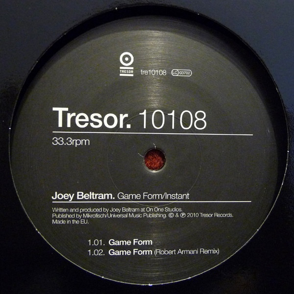 Joey Beltram – Game Form / Instant (1998, Vinyl) - Discogs