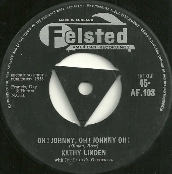 baixar álbum Kathy Linden With Joe Leahy's Orchestra - Oh Johnny Oh Johnny Oh Georgie
