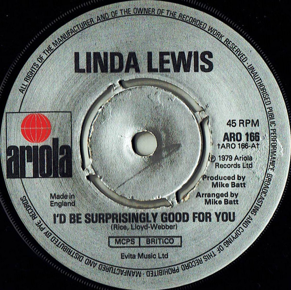 ARO 166 Linda Lewis I'd Be Surprisingly Good For You 7" inch Single 