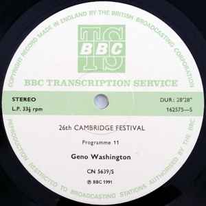 Geno Washington - 26th Cambridge Festival Programme 11 album cover