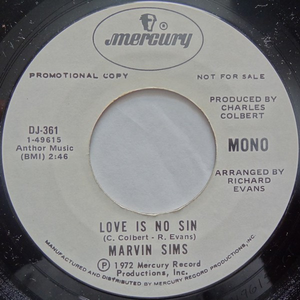 Marvin Sims – Love Is No Sin / You Gotta Go (1972, Vinyl) - Discogs