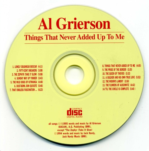 descargar álbum Al Grierson - Things That Never Added Up To Me