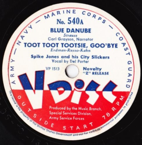 Album herunterladen Spike Jones And His City Slickers Les Paul Trio - Blue Danube Toot Toot Tootsie GoodBye How High The Moon Begin The Beguine