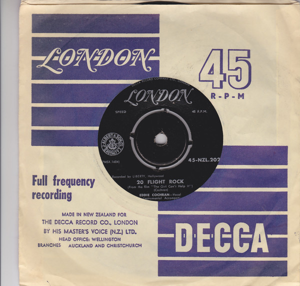 Eddie Cochran – 20 Flight Rock (1957, Tri Centre, Vinyl) - Discogs