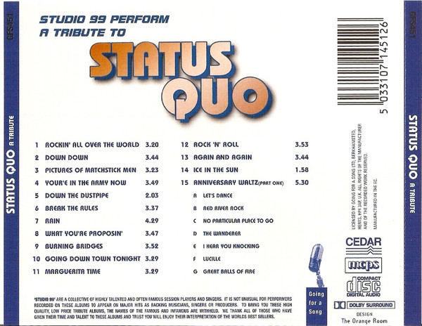 descargar álbum Studio 99 - Studio 99 Perform A Tribute To Status Quo