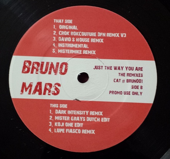 Bruno Mars – Just The Way You Are - The Remixes (2010, Vinyl) - Discogs