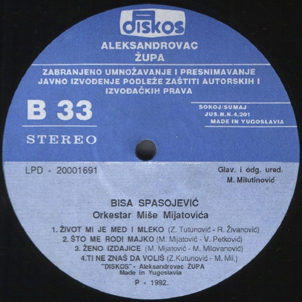 ladda ner album Bisa Spasojević, Orkestar Miše Mijatovića - Ženo Izdajice