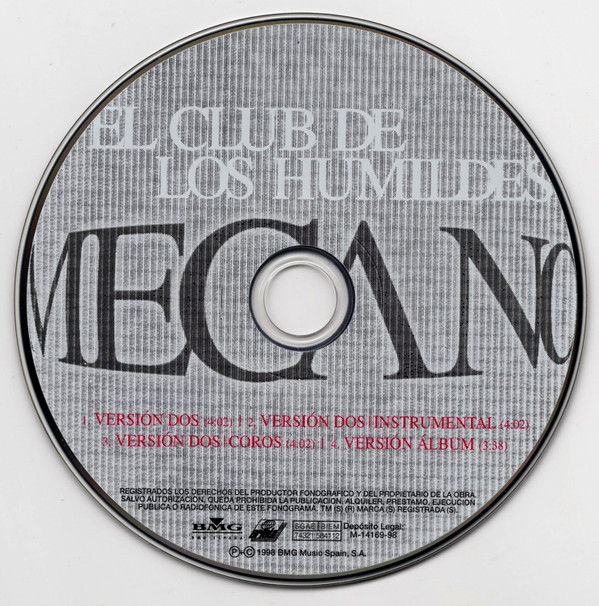 télécharger l'album Mecano - El Club De Los Humildes Nuevas Versiones