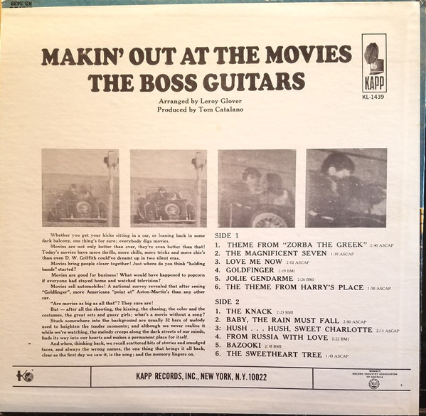 descargar álbum The Boss Guitars - Makin Out At The Movies