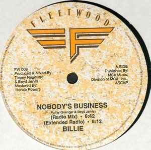 Billie - Nobody's Business album cover