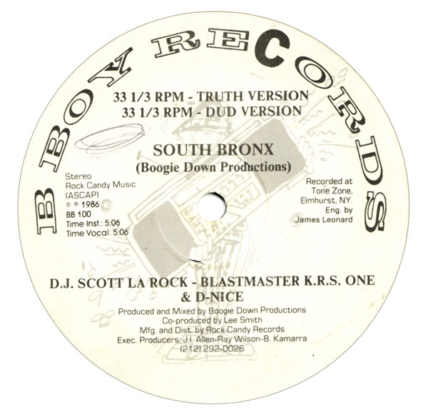 Boogie Down Productions – South Bronx / The P Is Free (Vinyl