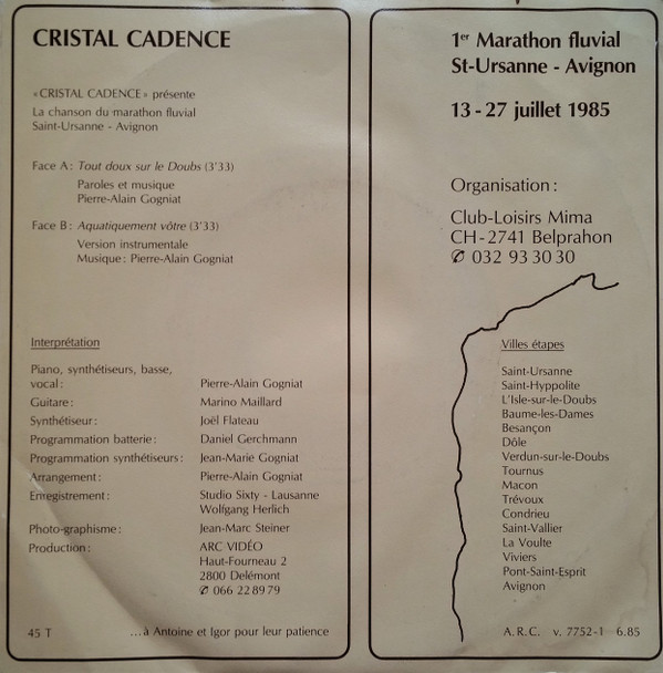 ladda ner album Cristal Cadence - Tout Doux Sur Le Doubs